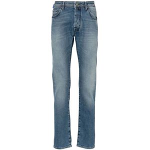 Jacob Cohën, Heren, Jeans, Blauw, Maat: W36 Denim,