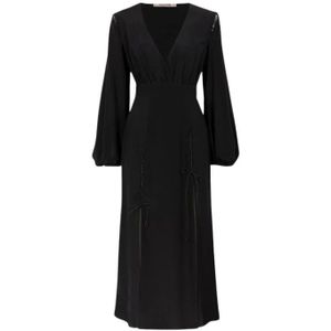 Roberto Cavalli, Dames, Jurken, Zwart, Maat: M Zijde,
