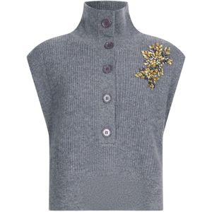 Liu Jo, Dames, Truien, Grijs, Maat: S Wol,