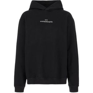 Maison Margiela, Heren, Sweatshirts & Hoodies, Zwart, Maat: XL Katoen,