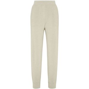 Brunello Cucinelli, Dames, Broeken, Beige, Maat: S