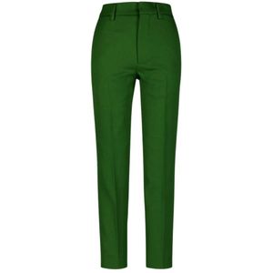 Ami Paris, Dames, Broeken, Groen, Maat: 2XS Zijde,