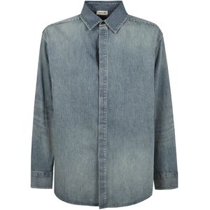 Fear Of God, Heren, Overhemden, Blauw, Maat: S Denim,