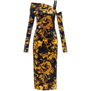 Versace Jeans Couture, Dames, Jurken, Zwart, Maat: XS