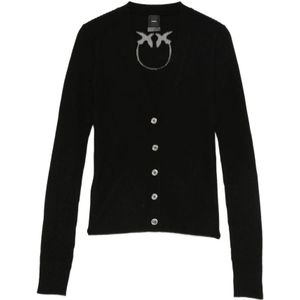 Pinko, Dames, Truien, Zwart, Maat: L Wol,