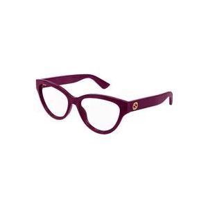 Gucci Fuchsia Ovale Zonnebril Gg1581O 003 , Pink , unisex , Maat: 55 MM