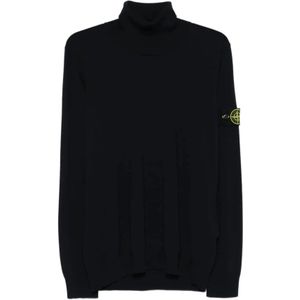 Stone Island, Heren, Truien, Blauw, Maat: L Wol,