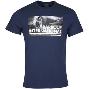 Barbour, Heren, Tops, Blauw, Maat: L Katoen,