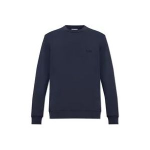 Woolrich Sweatshirt met logo , Blue , Heren , Maat: L
