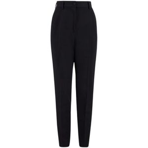 Dolce & Gabbana, Dames, Broeken, Zwart, Maat: 2XS Wol,