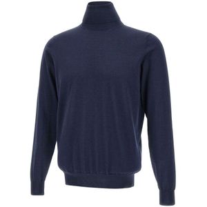 Filippo De Laurentiis, Heren, Truien, Blauw, Maat: S Wol,