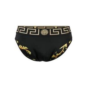 Versace Laagbouw Lycra Zwemslip , Black , Heren , Maat: XL