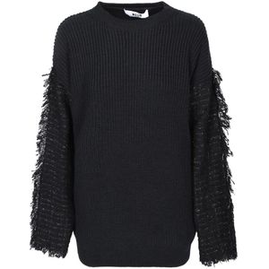 Msgm, Dames, Truien, Zwart, Maat: M Wol,