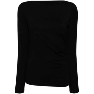 Vince, Dames, Tops, Zwart, Maat: L Viscose,