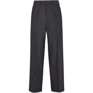 Fendi Wollen FF Shad Broek , Gray , Heren , Maat: M