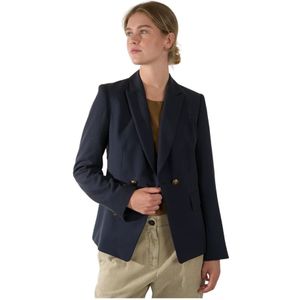 Luisa Cerano, Dames, Jassen, Blauw, Maat: S Leer,