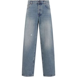 Moschino, Dames, Jeans, Blauw, Maat: XS Katoen,
