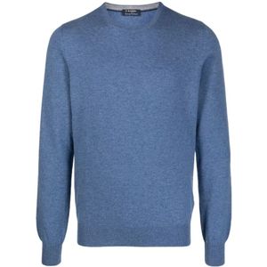 Barba, Heren, Truien, Blauw, Maat: 2XL Kasjmier,