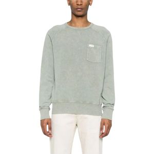 Fay, Heren, Sweatshirts & Hoodies, Groen, Maat: XL Katoen,