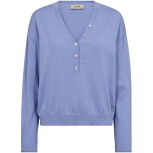 MOS Mosh, Dames, Truien, Blauw, Maat: S Katoen,