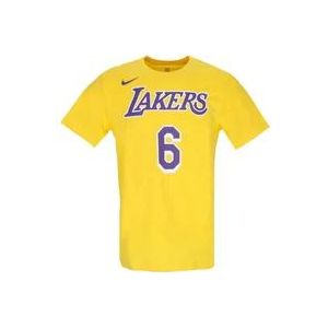 Nike LeBron James NBA Essential Tee , Yellow , Heren , Maat: 2XL