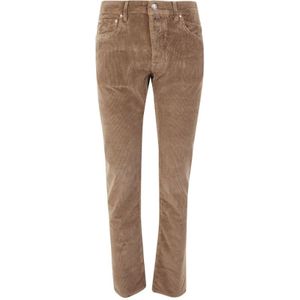 Jacob Cohën, Heren, Broeken, Bruin, Maat: W32 Denim,
