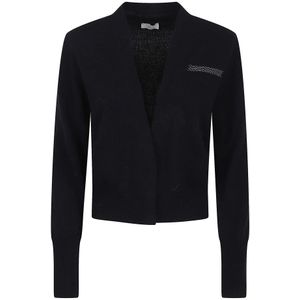 Peserico, Dames, Truien, Zwart, Maat: S Zijde,