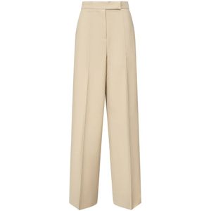 Max Mara, Dames, Broeken, Beige, Maat: XS Katoen,