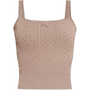 JW Anderson, Dames, Tops, Beige, Maat: S Satijn,