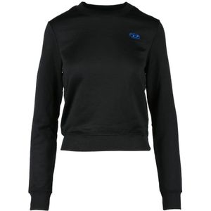 Diesel, Dames, Sweatshirts & Hoodies, Zwart, Maat: L Katoen,