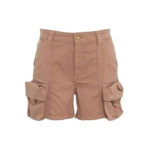 Pinko Bruine Shorts Ss24 Model Hoogte 178cm , Brown , Dames , Maat: S