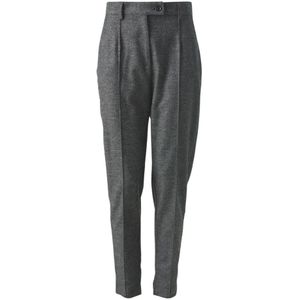 Pinko, Dames, Broeken, Grijs, Maat: M Flanel,