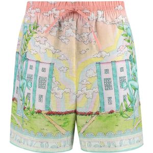 Casablanca, Heren, Korte broeken, Veelkleurig, Maat: L Linnen,