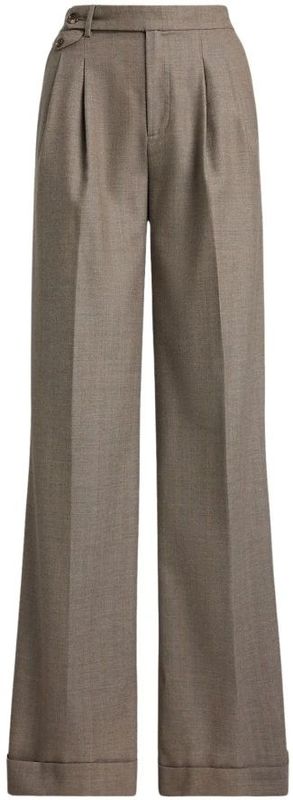 Straight fit stoffen broek van zuivere wol, model 'Wilva'