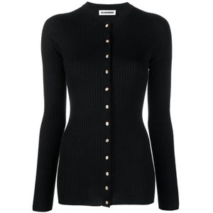 Jil Sander, Dames, Truien, Zwart, Maat: S Wol,