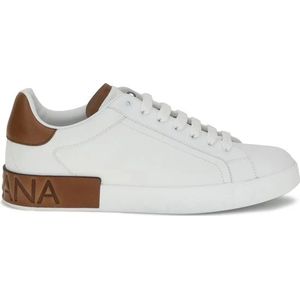 Dolce & Gabbana - Witte Sneakers - Heren - Leren Details