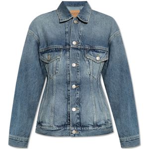 Balenciaga, Dames, Jassen, Blauw, Maat: 3XS Denim,