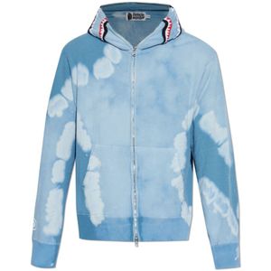 A Bathing Ape, Heren, Sweatshirts & Hoodies, Blauw, Maat: M Katoen,