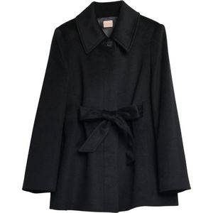 Pennyblack, Dames, Blouses & Shirts, Zwart, Maat: M Wol,