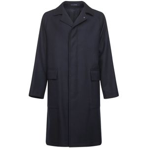 Tagliatore, Heren, Mantels, Blauw, Maat: L Wol,