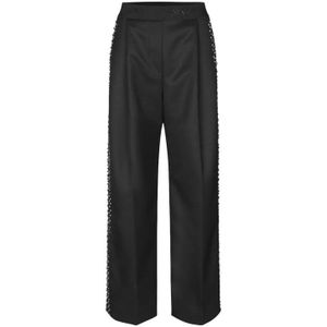 Stine Goya, Dames, Broeken, Zwart, Maat: XS Wol,
