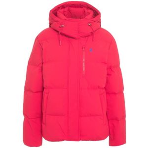 Polo Ralph Lauren, Dames, Jassen, Rood, Maat: M Leer,