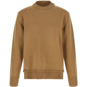 Maison Margiela, Heren, Truien, Beige, Maat: L Katoen,