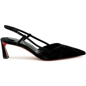 Christian Louboutin, Dames, Schoenen, Zwart, Maat: 37 1/2 EU Leer,