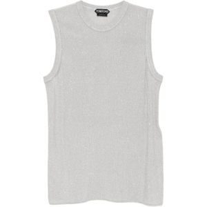 Tom Ford, Dames, Tops, Grijs, Maat: M