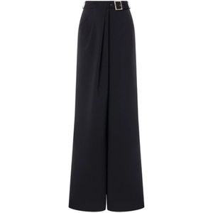 Alberta Ferretti, Dames, Broeken, Zwart, Maat: XS