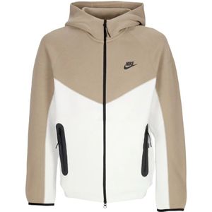 Nike Lichte Tech Fleece Hoodie Rits Windrunner , White , Heren , Maat: XS