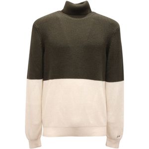 Sun68, Heren, Truien, Groen, Maat: M Katoen,