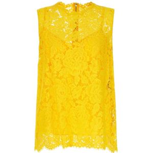 Dolce & Gabbana, Dames, Tops, Geel, Maat: XS