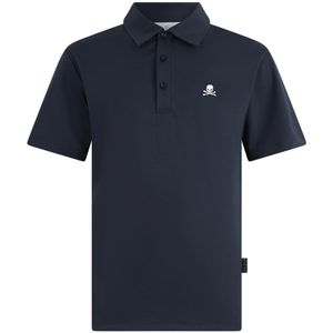 Philipp Plein, Heren, Tops, Blauw, Maat: M Katoen,